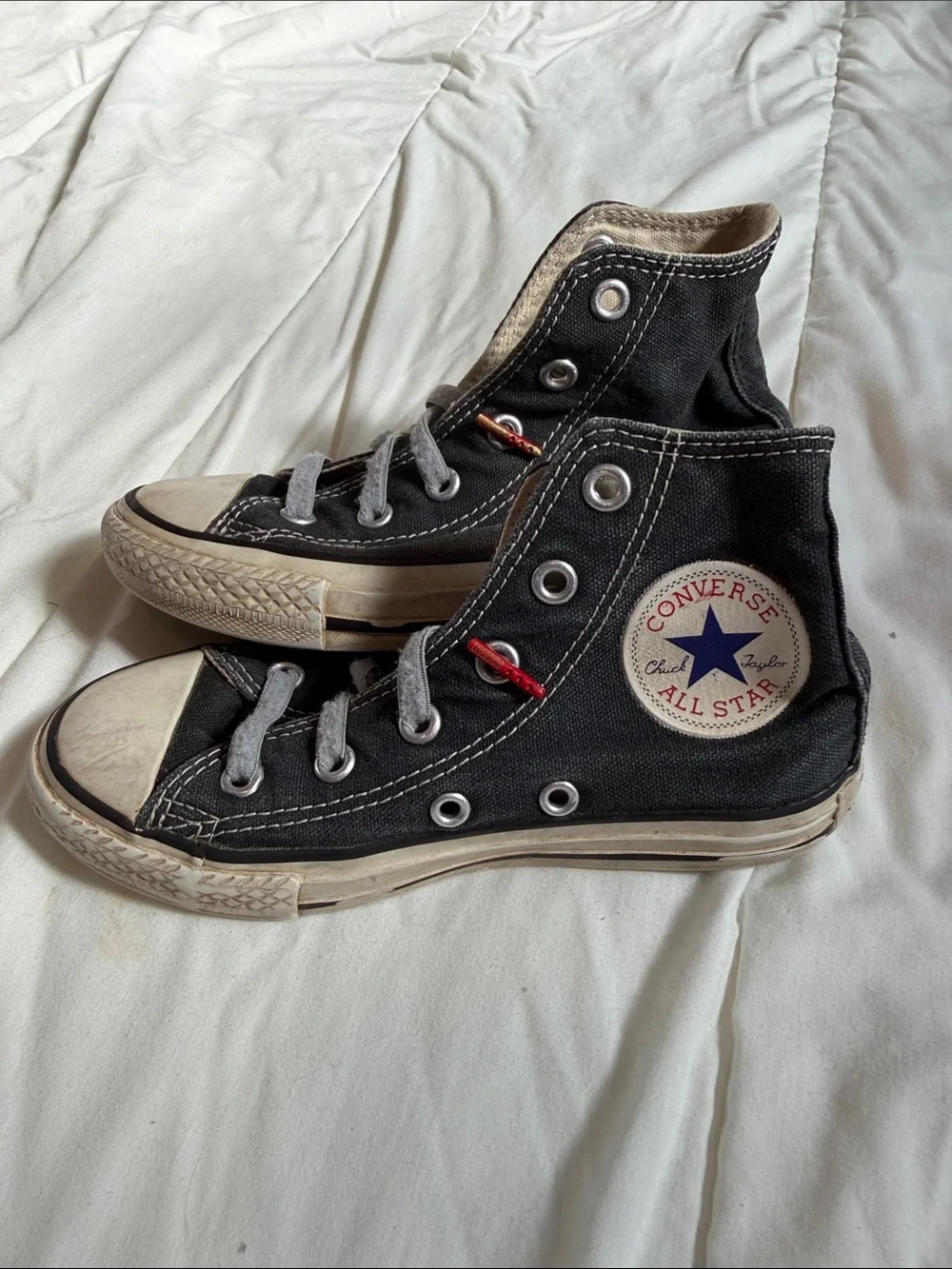 Converse Black High Top All Star Sneakers with White Soles